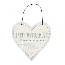 Widdop Gifts Happy Retirement Heart Plaque