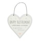 image 1 of Widdop Gifts Happy Retirement Heart Plaque