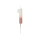 image 2 of Rose Gold Ombre Number '1' Celebration Candle