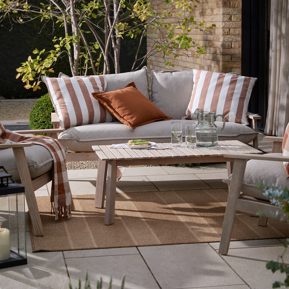 image 1 of Yard Holmfirth Canvas Outdoor Cushion | Orange | Pecan