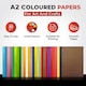 image 3 of Pack of 20 Sheets A2 Pink Colored Craft Papers 230gsm