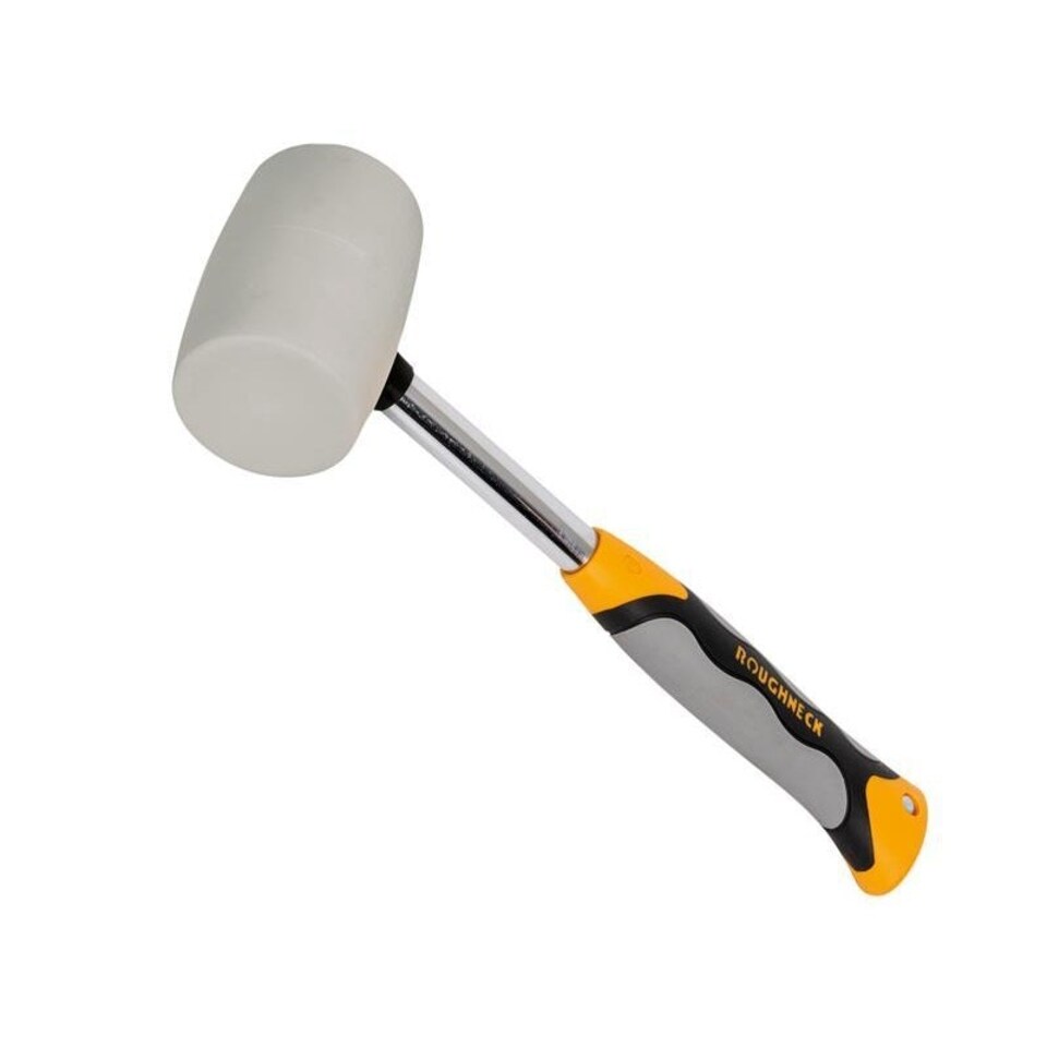 Roughneck White Rubber Mallet, Non-marking - Multi Colour - 454g (16oz)