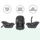 image 3 of Astral Group 0+ Car Seat - Lightweight, Suitable from Birth to 13kg (Approx. 12-15 Months) - Easy Seatbelt Installation, Comfortable & Safe