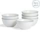 image 1 of Nicola Spring White Farmhouse Cereal Bowls - 15cm - Pack of 6 White