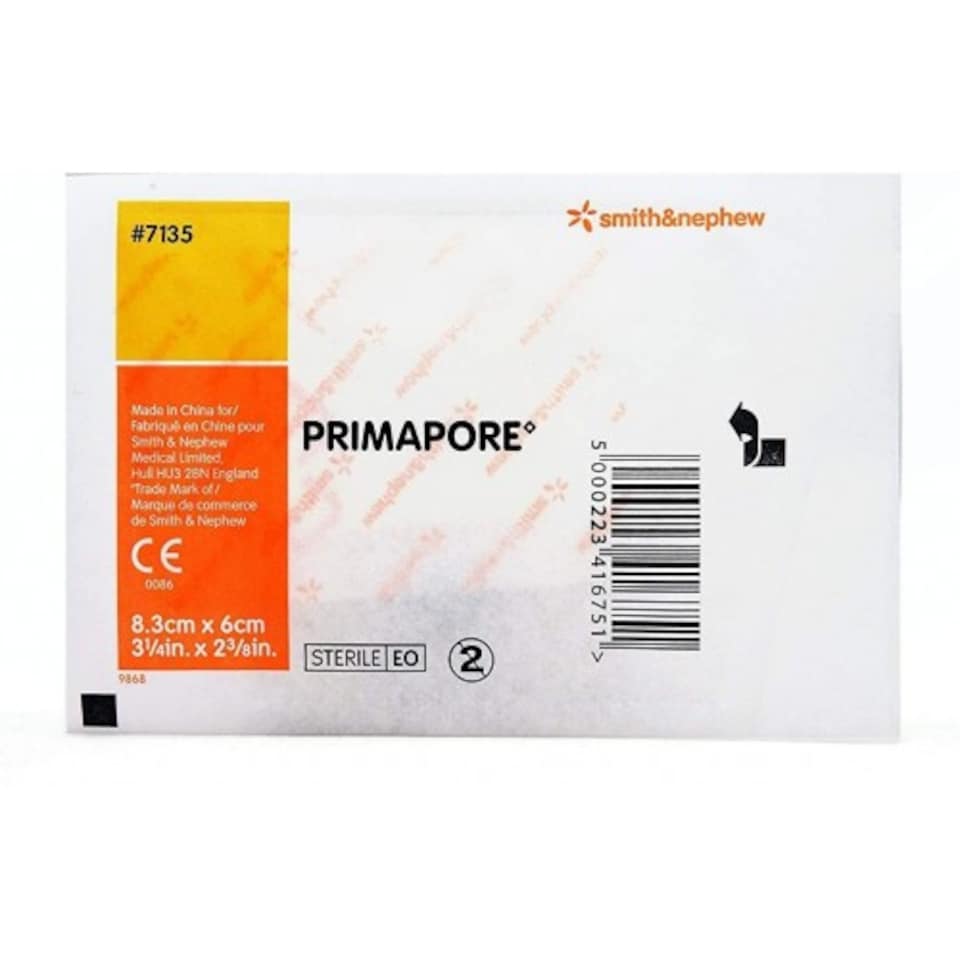 image 1 of Primapore Dressing 8.3cm x 6cm - Pack of 50 Single Dressings (Ref: 7135) [UK]