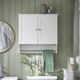 image 2 of SoBuy Slim Wall Mounted Bathroom Cabinet with Adjustable Shelf and Towel Rail, White, 23.6x11.8x23.6 in, 11.3 kg - BZR84-W