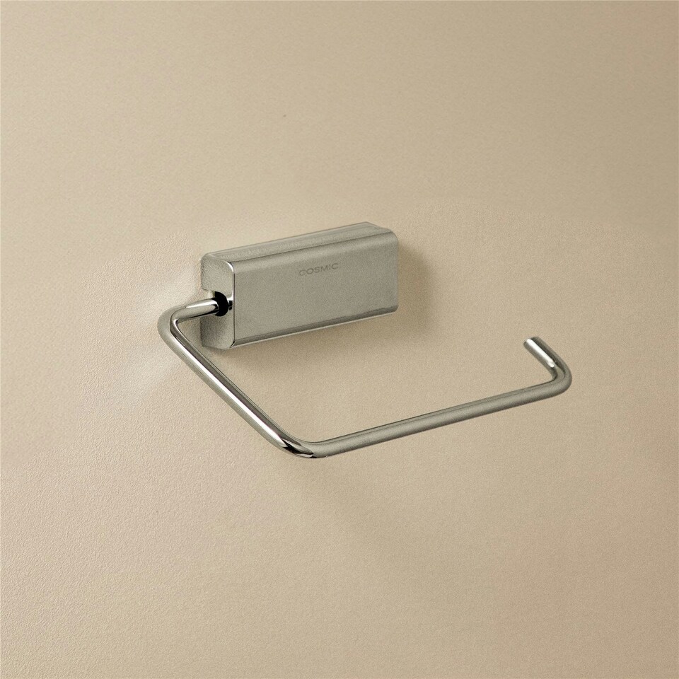 image 1 of Cosmic Wall Toilet Roll Holder with Durable Stainless Steel for Bathroom Silver