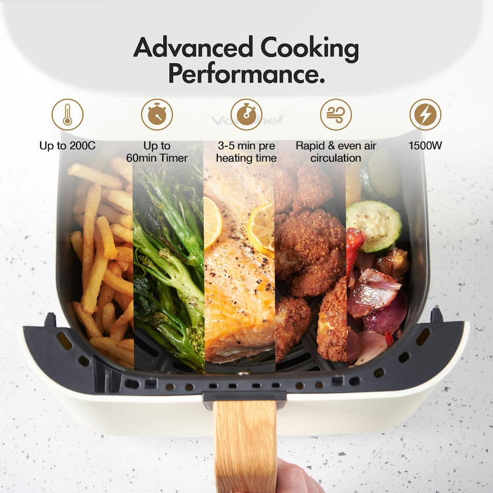 image 1 of VonShef Air Fryer 6L Nordic Design & Digital LED Display