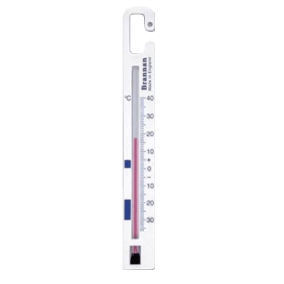 Brannan Fridge Freezer Analogue Thermometer | White | White | 14 x 1.8 x 0.6cm | 1