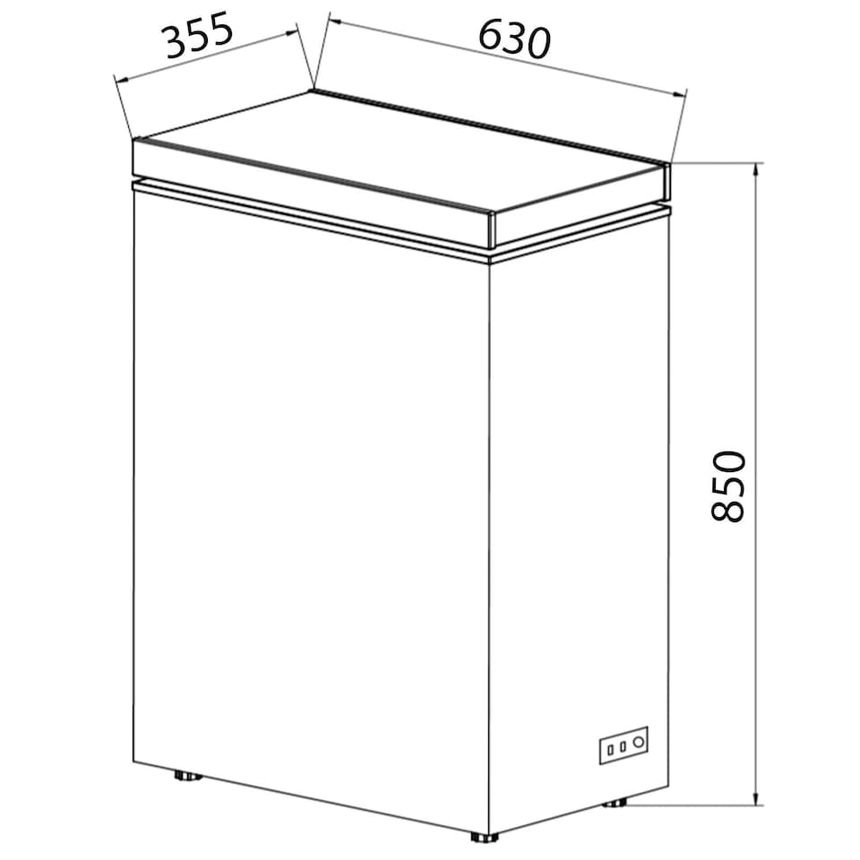 image 1 of SIA CHF60W 36cm White Freestanding Slimline Chest Freezer, White