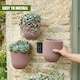 image 9 of GEEZY Milly Wall Flowerpot Set Plastic Planters Brown 2 Pack