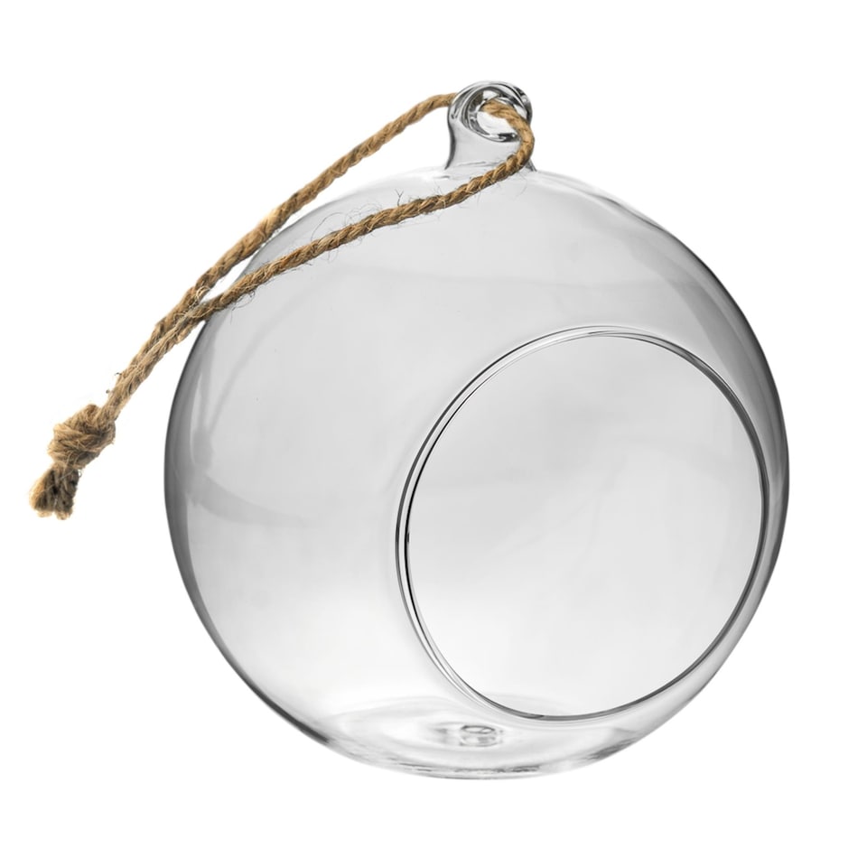 image 1 of Nicola Spring Hanging Glass Terrarium - 12cm - Clear