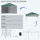 image 4 of Outsunny 3x3 (M) Pop Up Gazebo Party Tent w/ 2 Sidewalls, Weight Bags, Green