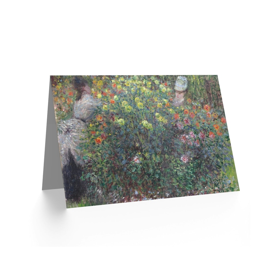 image 1 of Claude Monet Ladies Flowers Blank Art Card