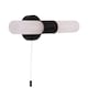 image 1 of Modern Black IP44 Rated Bathroom Wall Light Fitting with Tubular Glass Shades | Black