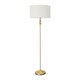 image 3 of ValueLights Maggie Gold Metal Candlestick Floor Lamp with White Fabric Lamp Shade