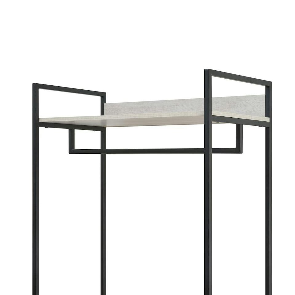 image 1 of Alva Open Wardrobe with 4 Shelves White | White Oak