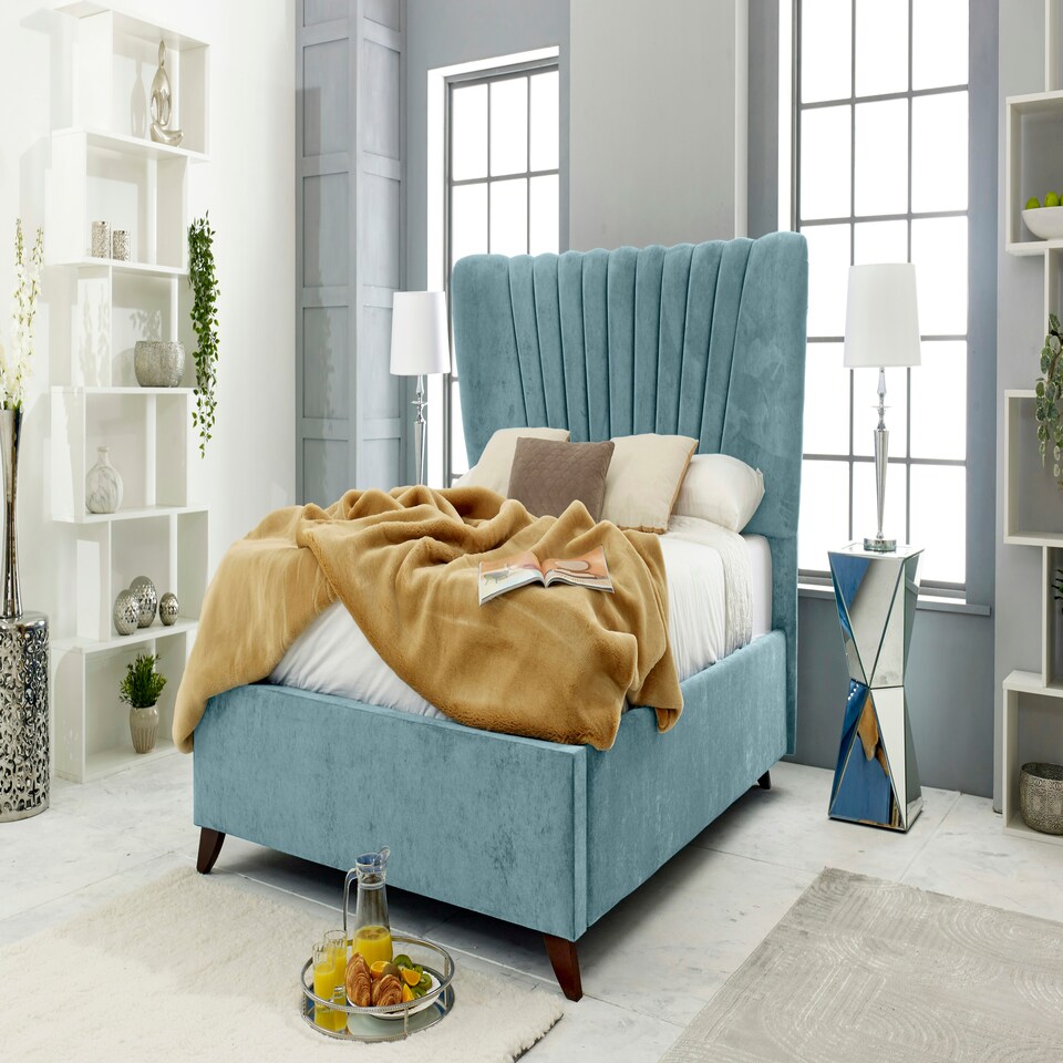 Dura Plush King Bed Frame - Duck Egg