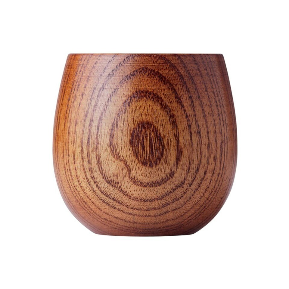 image 1 of MidOcean Ovalis Oak 250ml Handleless Mug - Wood - One Size