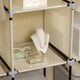 image 8 of HOMCOM Fabric Portable Wardrobe with 8 Shelves 2 Hanging Rails, Beige 