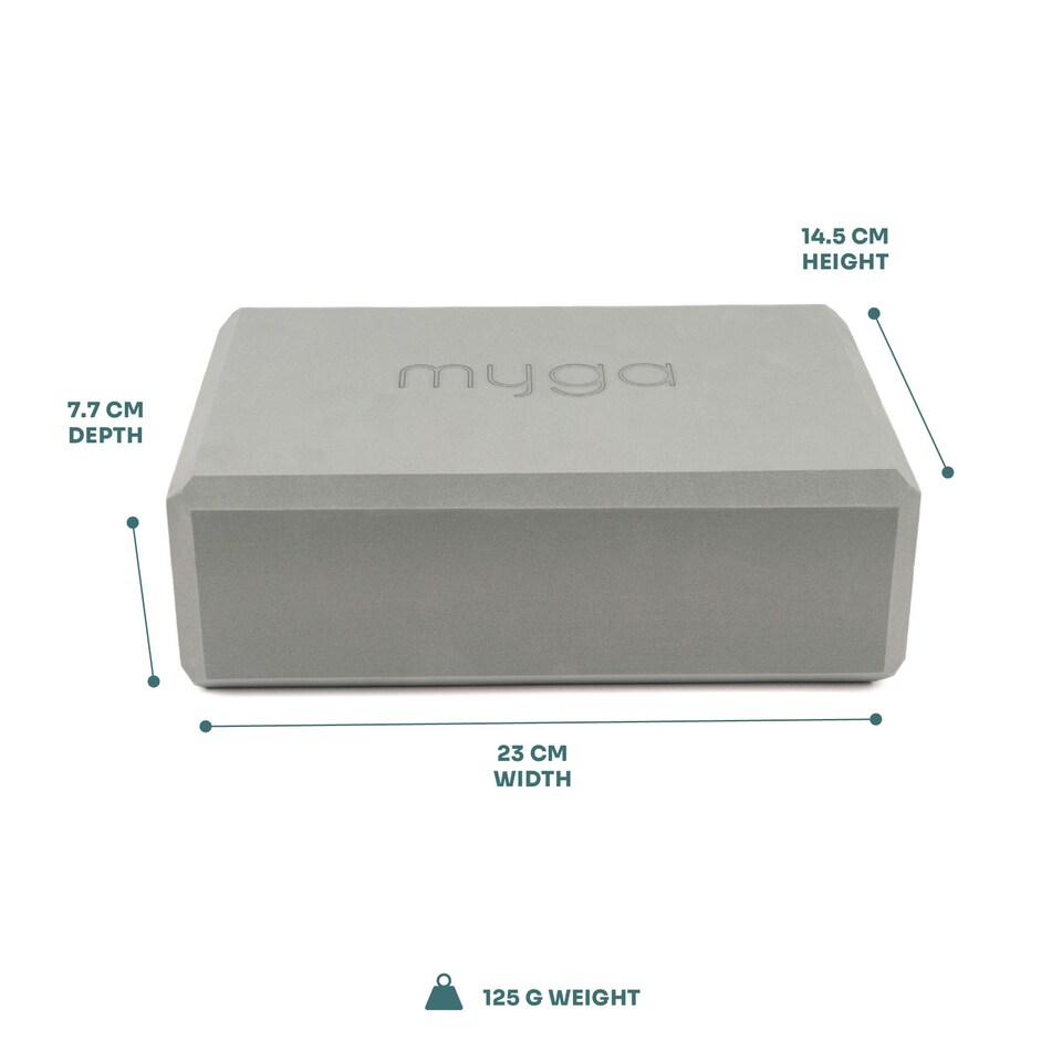 image 1 of Myga Pair of Foam Yoga Blocks - Grey