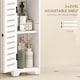 image 4 of HOMCOM Slim Bathroom Floor Cabinet with Louvered Door, Bathroom Storage Unit with Open Shelf, Adjustable Shelf, Freestanding Bathroom Cabinet Storage Cupboard, for Bathroom Living Room Kitchen, White