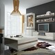 image 3 of Chelsea Living Tall Glazed Narrow Display Unit (LHD) in White with a Truffle Oak Trim