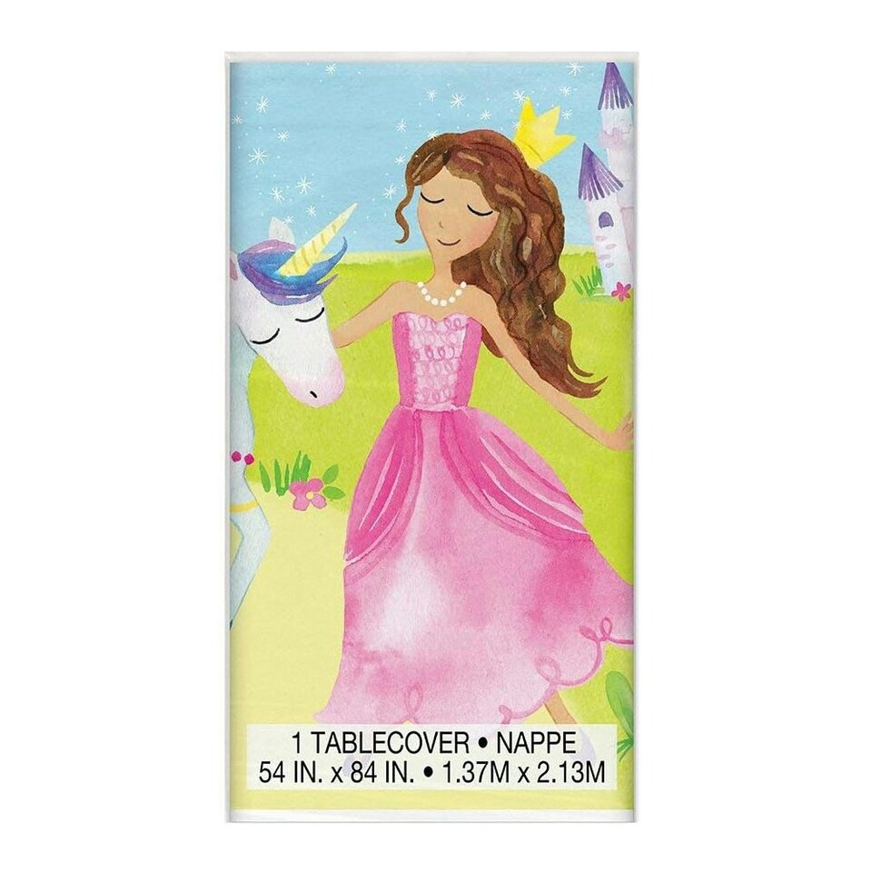 Unique Party Plastic Fairy Princess Party Table Cover - Multicoloured - One Size