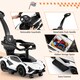 image 5 of COSTWAY 3 in 1 Kids Ride on Car Licensed Lamborghini White