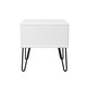 image 3 of Osaka 1 Drawer Bedside Table in White Matt (Ready Assembled) | White | White Matt