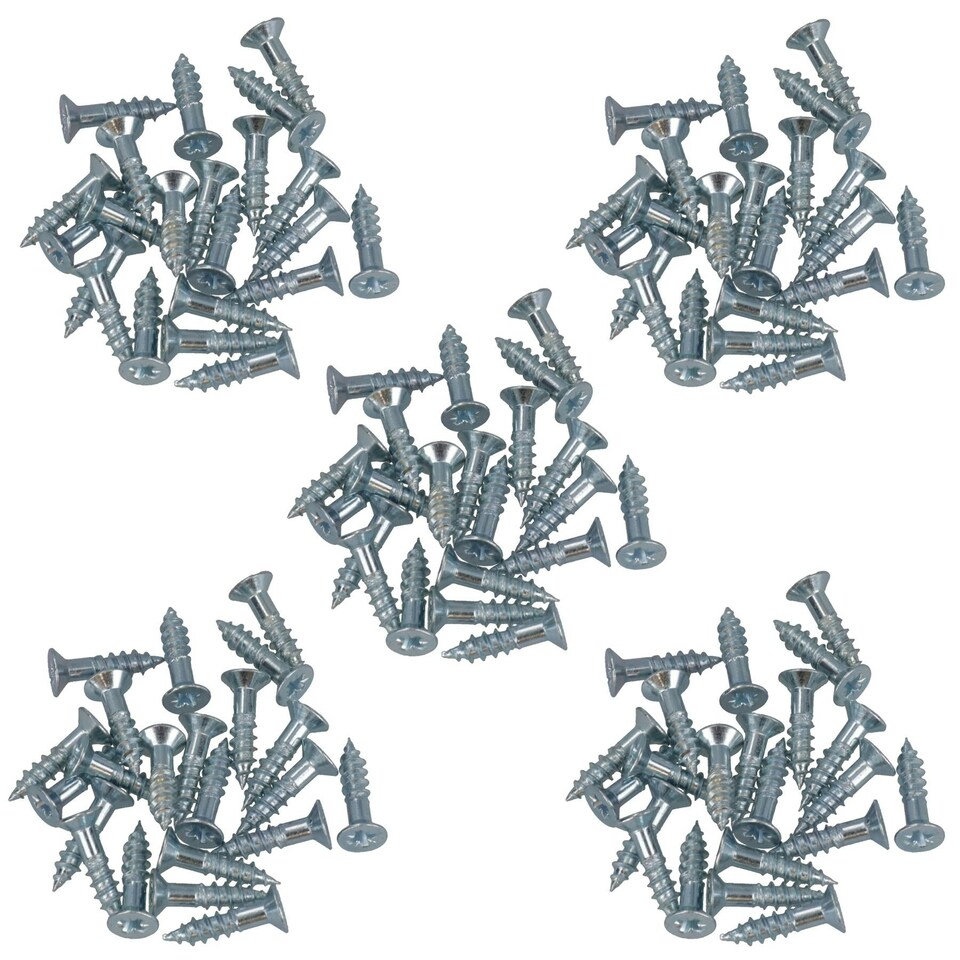 image 1 of 5mm x 20mm PZ2 Drive Countersunk Wood Chipboard Screws Fasteners 110pc