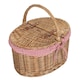 image 9 of Light Steamed Oval Lidded Wicker Basket with Lining Cream | Cream | One Size