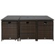 image 8 of Outsunny 11PC Garden Rattan Dining Set Cushion Patio Table Chair Conservatory