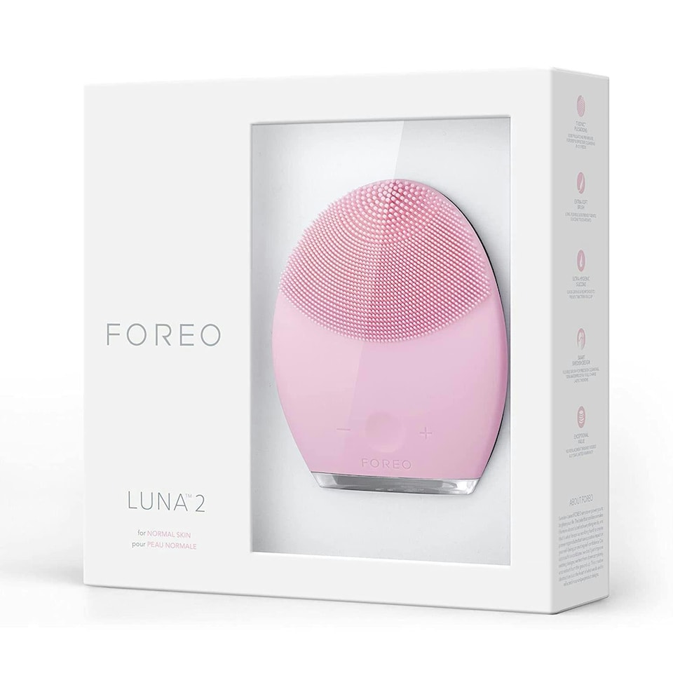 image 1 of FOREO Luna Mini 2 Facial Cleansing Brush Electric for All Skin Types, Pearl Pink