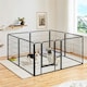 image 2 of Yaheetech 8 Metal Dog Playpen Panels, 80 × 80 cm Black
