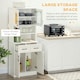 image 3 of HOMCOM Kitchen Cupboard Storage Cabinet w/ 4 Doors and Adjustable Shelves,White