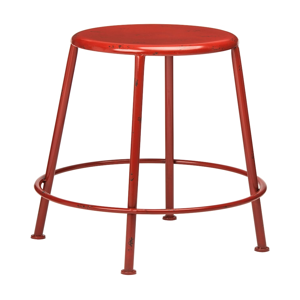 image 1 of Interiors by Premier Artisan Red Metal Bar Stool