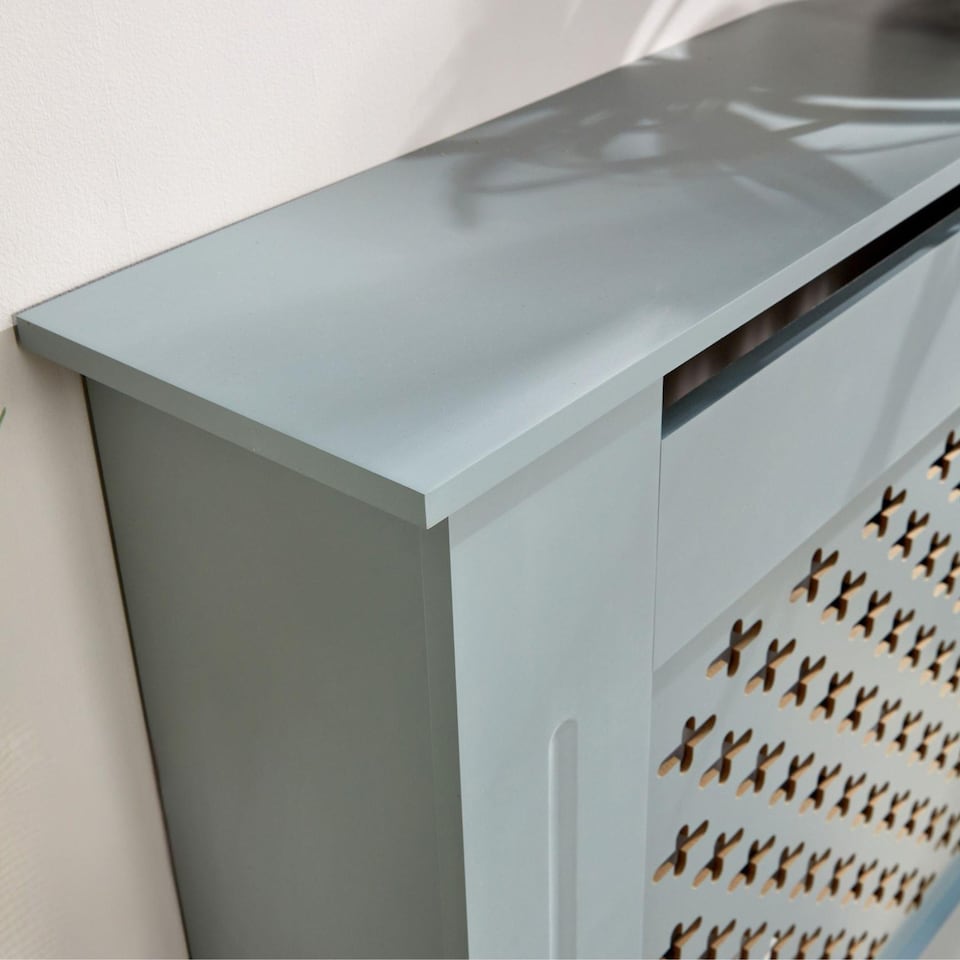 image 1 of Small Radiator Cover MDF Wooden Home Decorative Modern Design | Grey