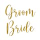 image 1 of Bride & Groom Gold Prosecco / Champagne Drinking Glass Stickers