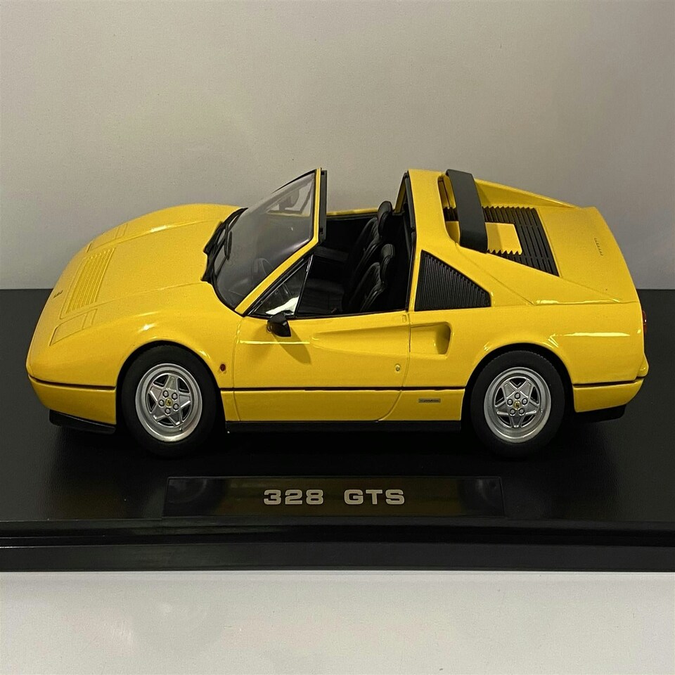 image 1 of 1985 Ferrari 328 GTS Yellow 1:18 Scale KK Scale 180552