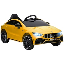 AIYAPLAY Mercedes-Benz AMG CLA 45 Licensed 12V Ride on Car w/ Music - Yellow