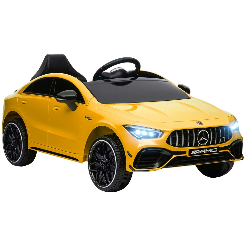 image 1 of AIYAPLAY Mercedes-Benz AMG CLA 45 Licensed 12V Ride on Car w/ Music - Yellow