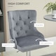 image 5 of HOMCOM Adjustable Bar Stools Set of 2, Swivel Bar Chairs w/ Back Footrest, Grey