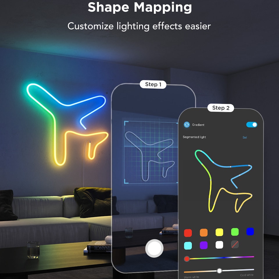 image 1 of Govee 3M Neon Preinstalled Strip Light White support Matter(Homekit, Google, Alexa, Smarthings)