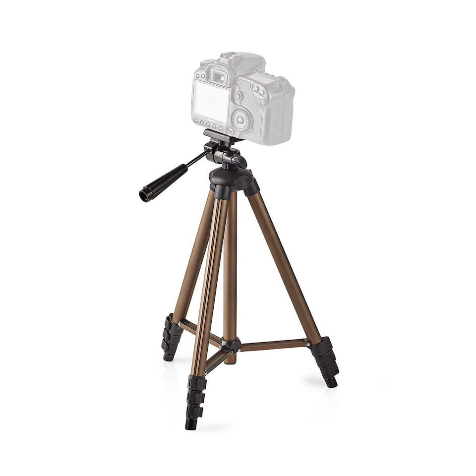 image 1 of Nedis 50" Tripod for DSLR Camera, Adjustable 40.5cm - 128cm Height, Lightweight Aluminium with Pan Head for 360 Degree Panoramic Shooting, Max. 2Kg, with Travel Bag
