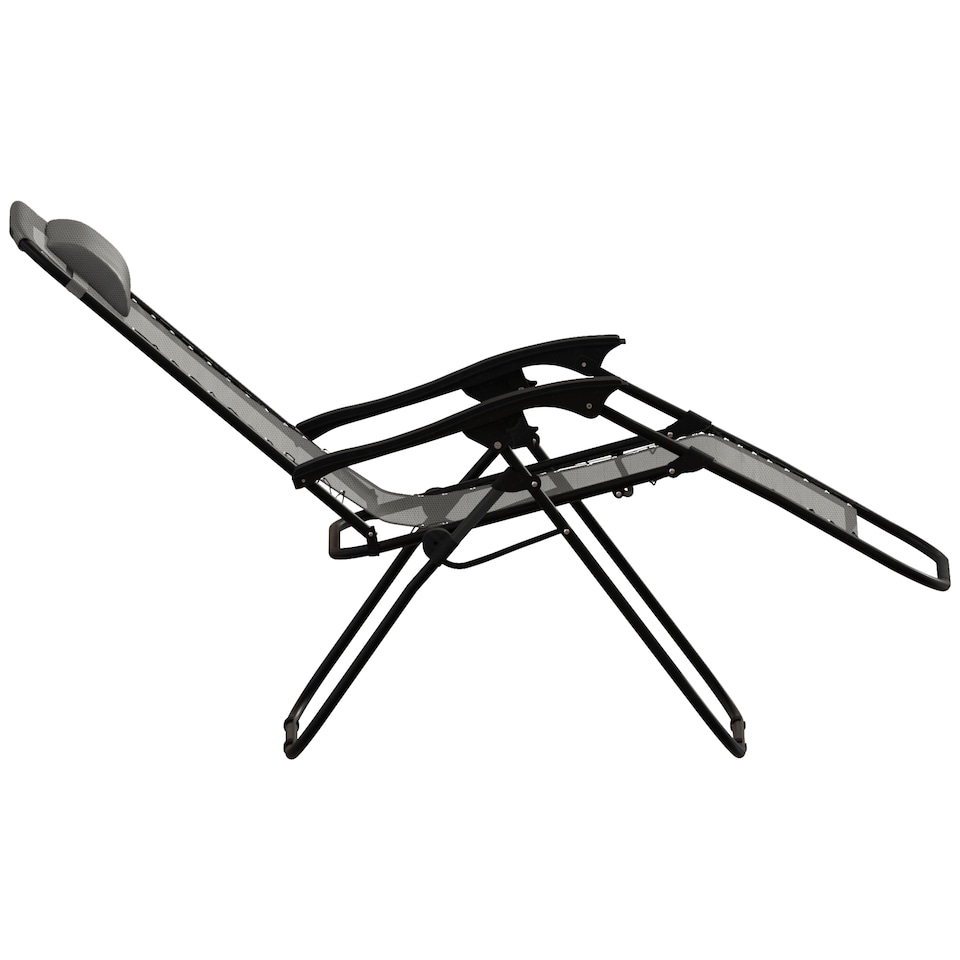 image 1 of Garden Vida Set of 2 Zero Gravity Chairs - Grey