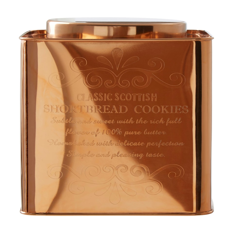image 1 of Maison by Premier Chai Square Copper Finish Cookies Canister