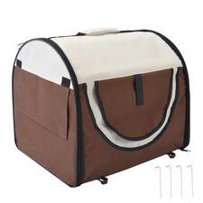 PawHut Folding Fabric Soft Pet Crate Dog Cat Travel Carrier Cage