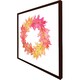 image 2 of Pink & orange autumn reath (Picture Frame) Black | L