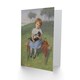 image 2 of Simon Glucklich Painting Girl With Cat Art Card